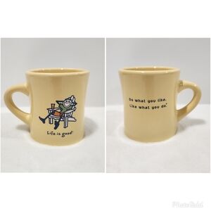 Life Is Good Relaxed Jake Adirondack Chair Pale Yellow Coffee Cup Mug 10 Oz